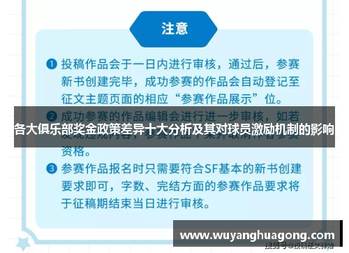 各大俱乐部奖金政策差异十大分析及其对球员激励机制的影响