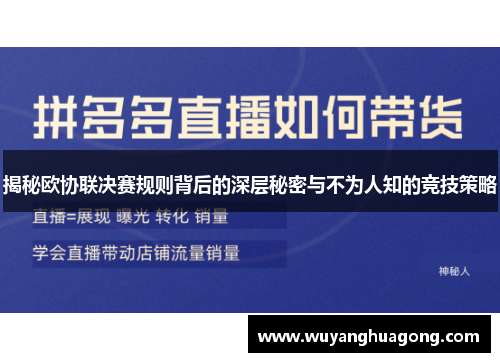 揭秘欧协联决赛规则背后的深层秘密与不为人知的竞技策略